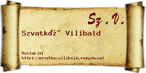Szvatkó Vilibald névjegykártya
